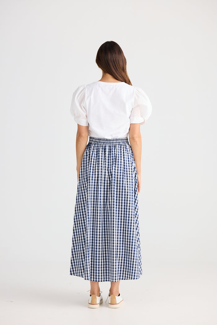 Lucy Skirt (Navy Gingham)