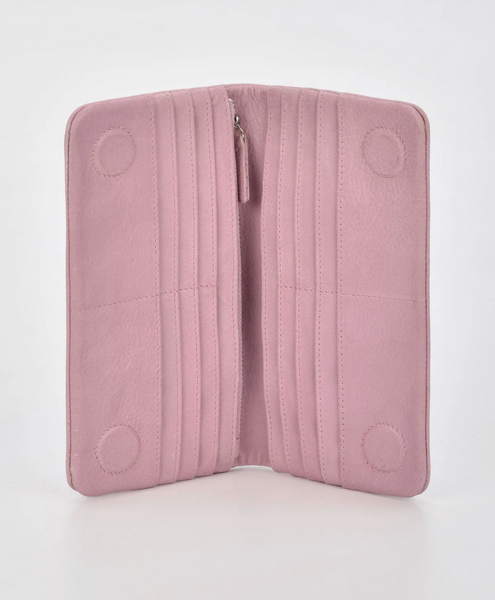 Luna Leather Wallet in Pink