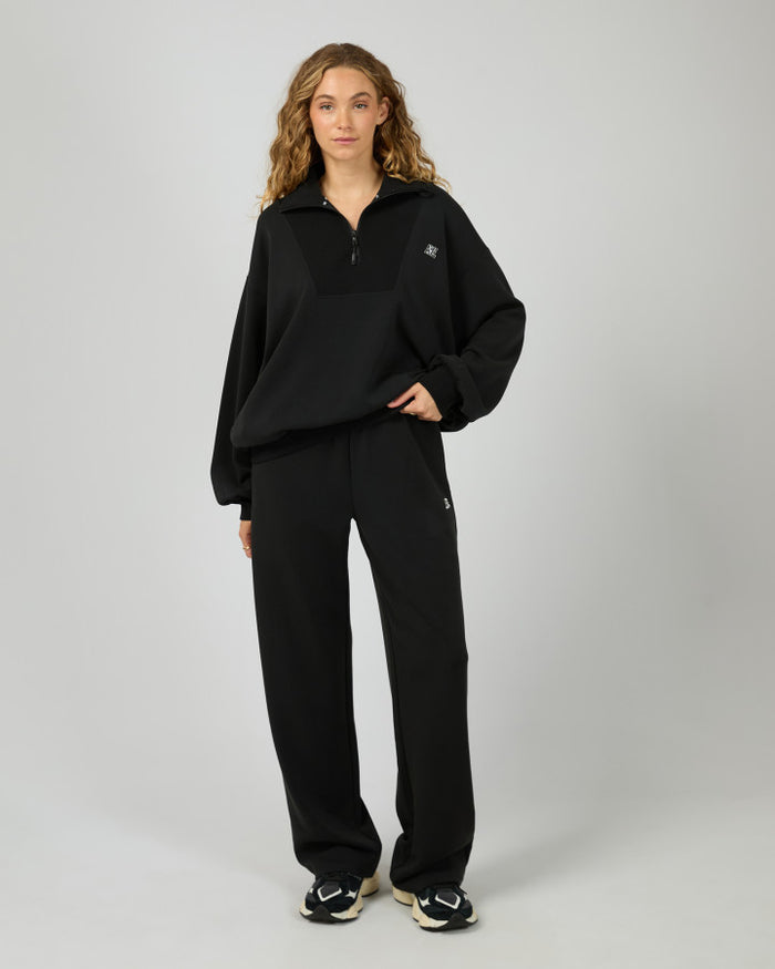 All About Eve Luxe Active 1/4 Zip Sweatshirt in Black | Women's Clothing | Gretel Lane