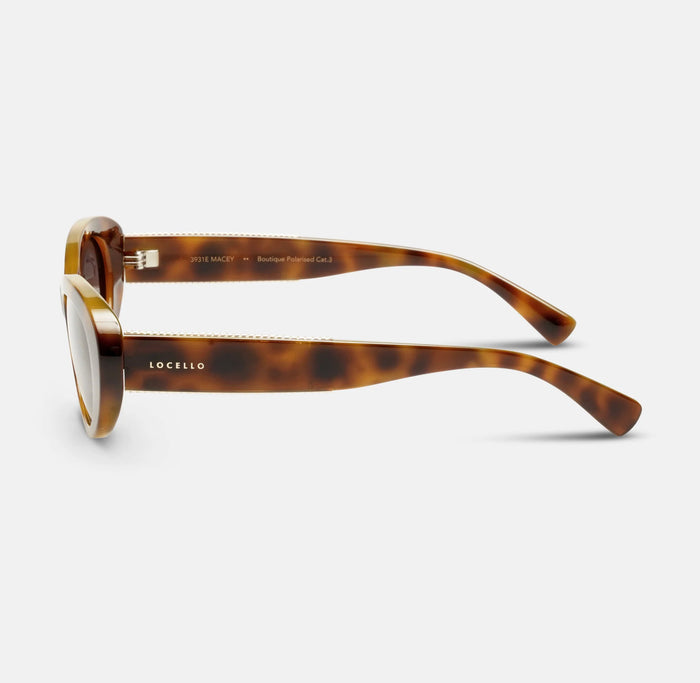 Locello Macey Women's Oval Polarised Sunglasses Tortoiseshell | Women's Sunglasses | Gretel Lane