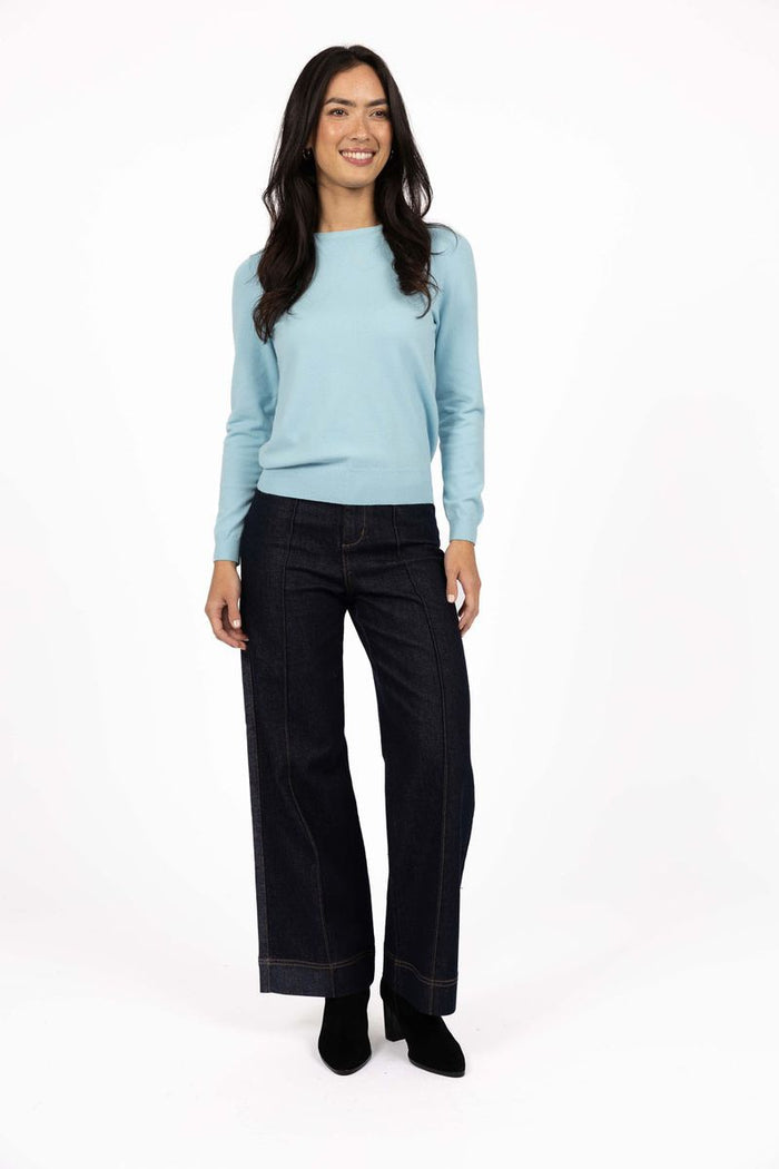 Humidity Women's Light Blue Knit Mae Jumper | Gretel Lane