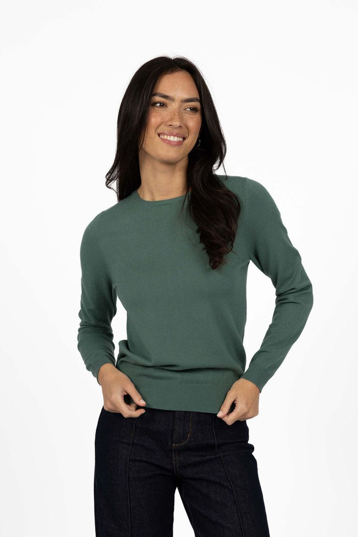 Humidity Women's Green Knit Mae Jumper | Gretel Lane