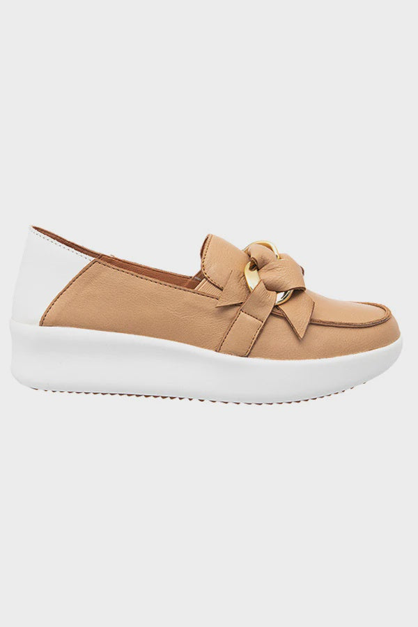 Mafia Leather Loafer in Camel