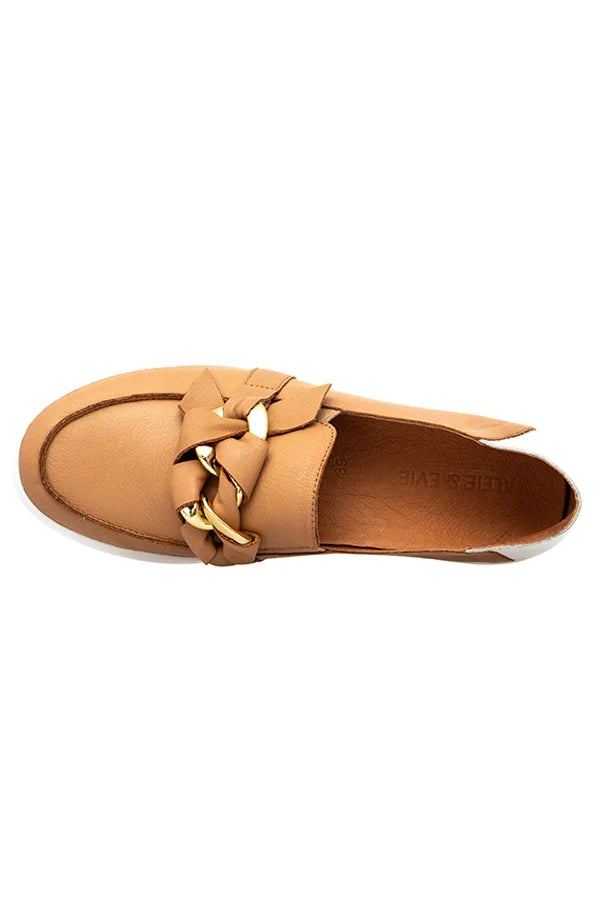 Mafia Leather Loafer in Camel
