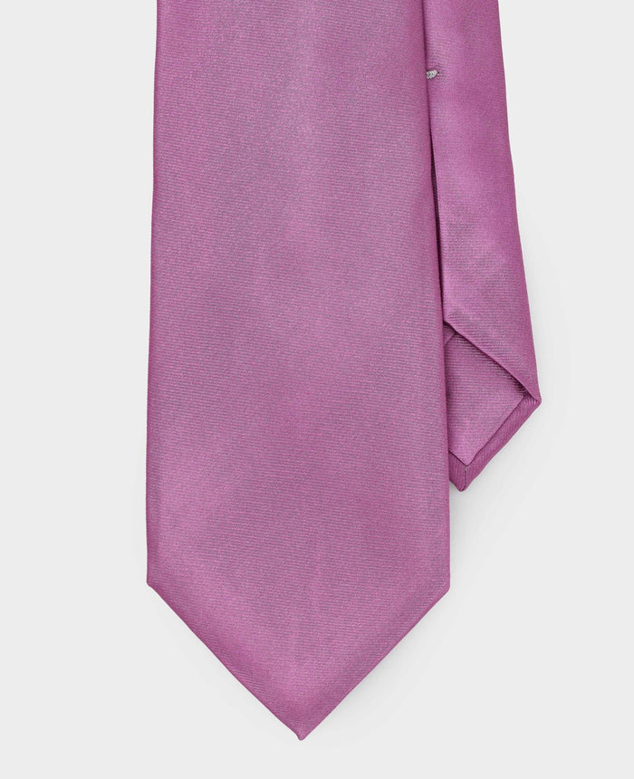 Men's Magenta Seven Fold Silk Tie