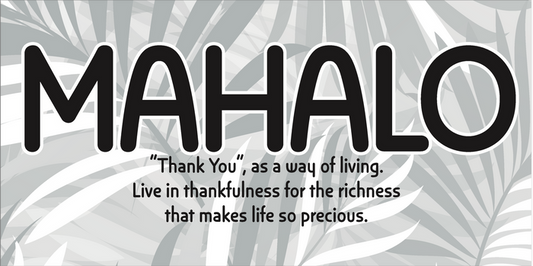 MAHALO WOOD SIGN