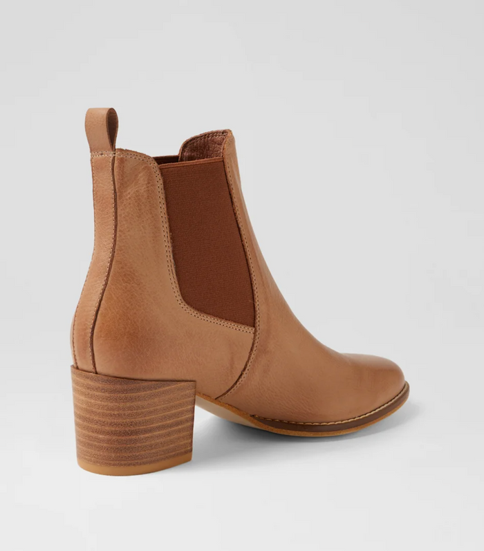 Django & Juliette Women's Tan Leather Mahika Ankle Boot | Gretel Lane