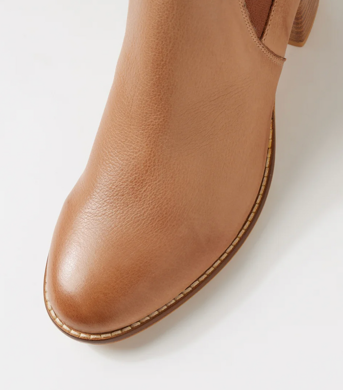 Django & Juliette Women's Tan Leather Mahika Ankle Boot | Gretel Lane