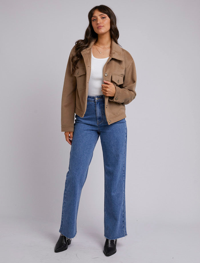 All About Eve Mahina cropped jacket neutral Oatmeal