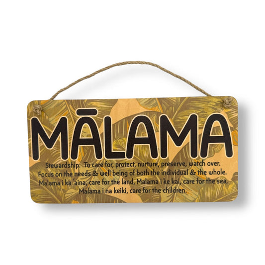 MALAMA WOOD SIGN