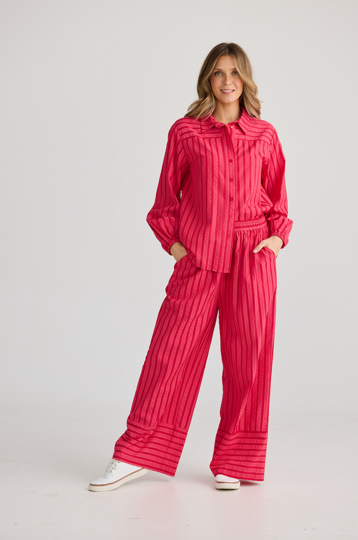 Mariah Pant (Hibiscus Stripe)