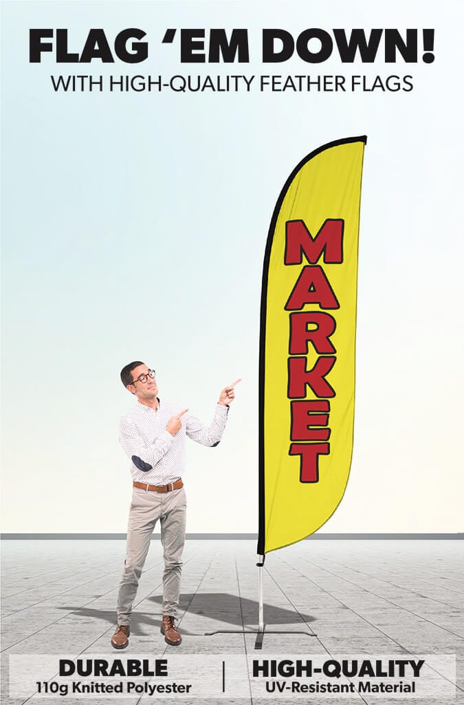Market Feather Flag