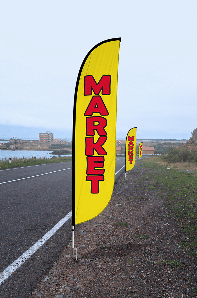 Market Feather Flag