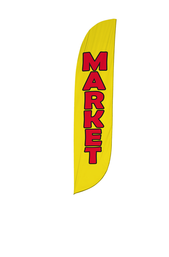 Market Feather Flag