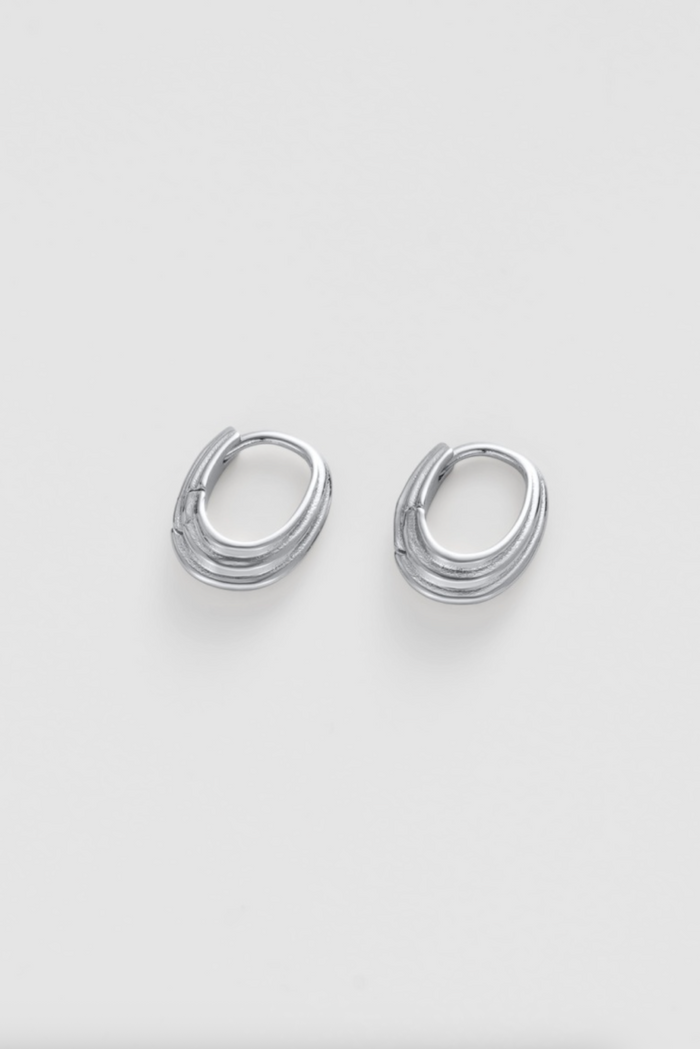 Zafino Marley Small Hoop Earrings Silver | Women's Silver Earrings | Gretel Lane