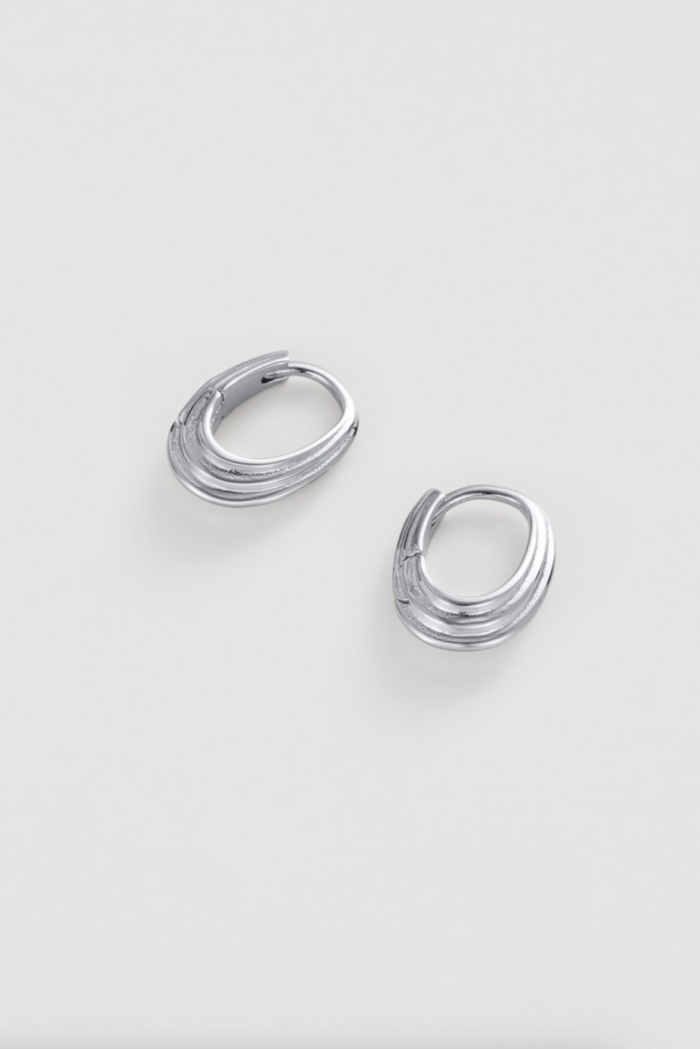 Zafino Marley Small Hoop Earrings Silver | Women's Silver Earrings | Gretel Lane