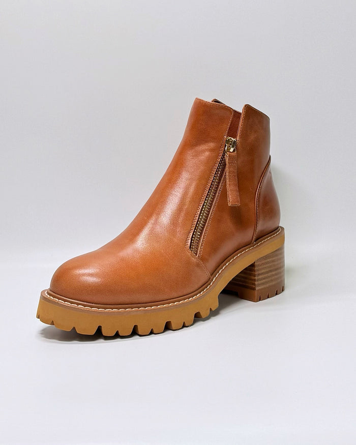McGuire Leather Ankle Boots (Brandy)