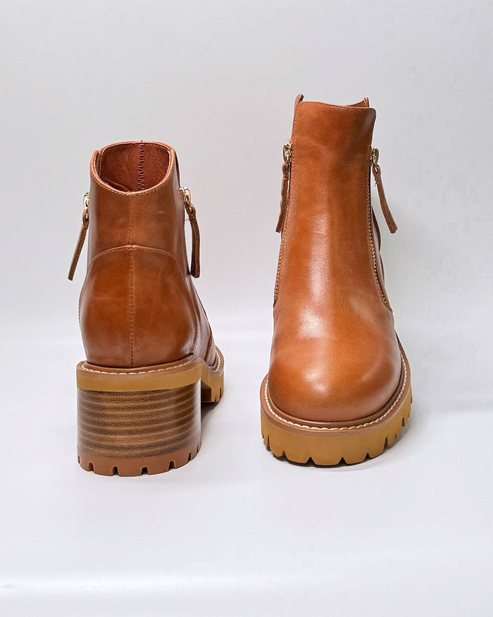 McGuire Leather Ankle Boots (Brandy)