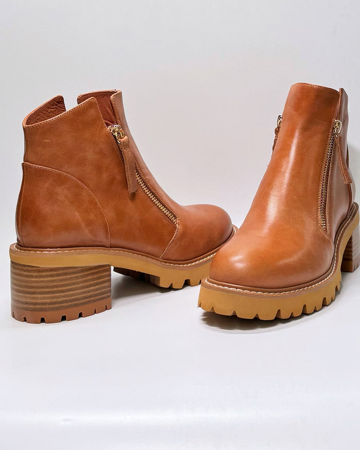McGuire Leather Ankle Boots (Brandy)
