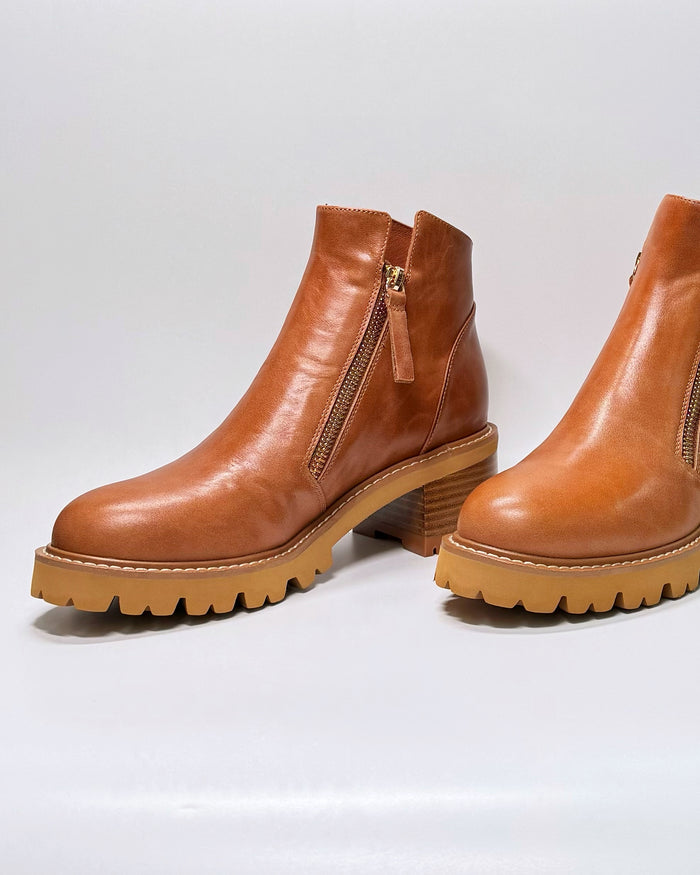 McGuire Leather Ankle Boots (Brandy)