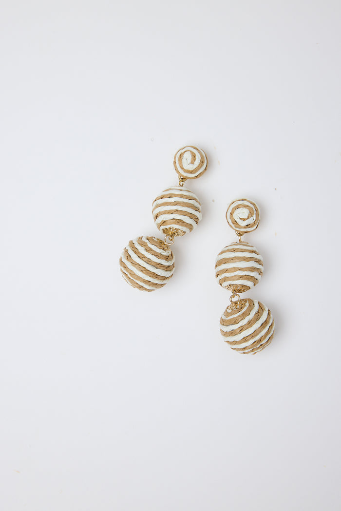 Melody Earrings (Natural Stripe)