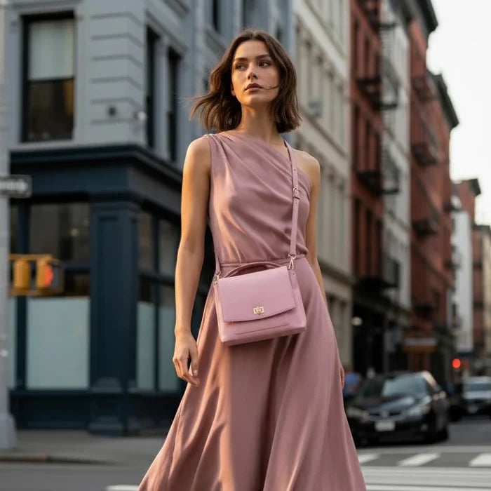 Meranda Flap Shoulder Bag (Pink)