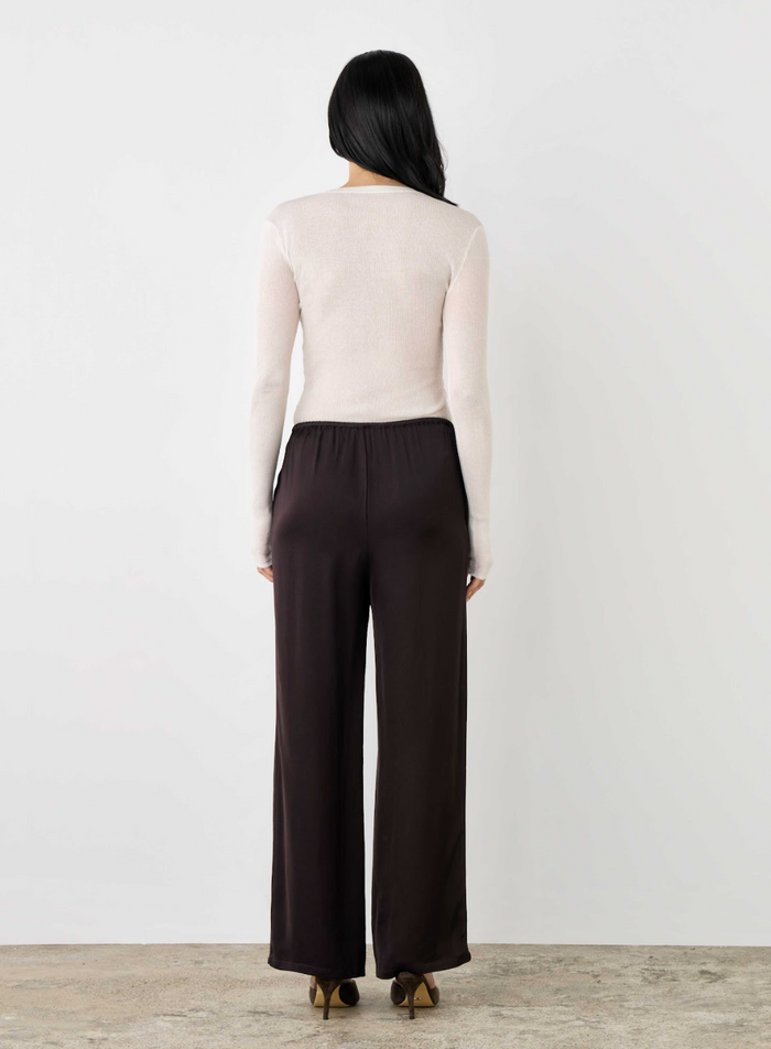 Esmaee Mercer Relaxed Full Length Pant Dark Chocolate | Women's Clothing | Gretel Lane