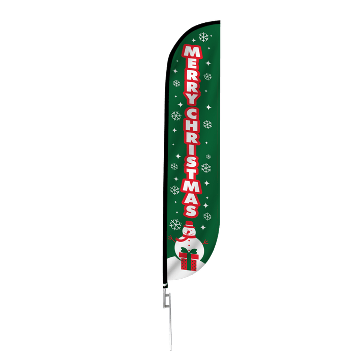 Merry Christmas Feather Flag