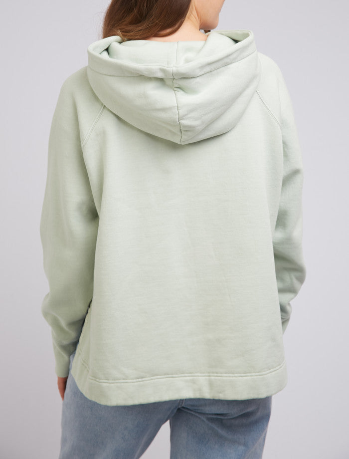 relaxed-fit women's hoodie in a soft light green