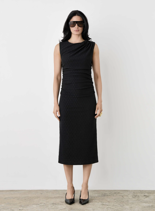 Esmaee Midtown Sleeveless Midi Dress Onyx | Women's Clothing | Gretel Lane