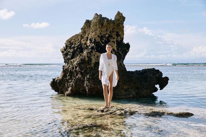 Miramar Shirt Dress (White)