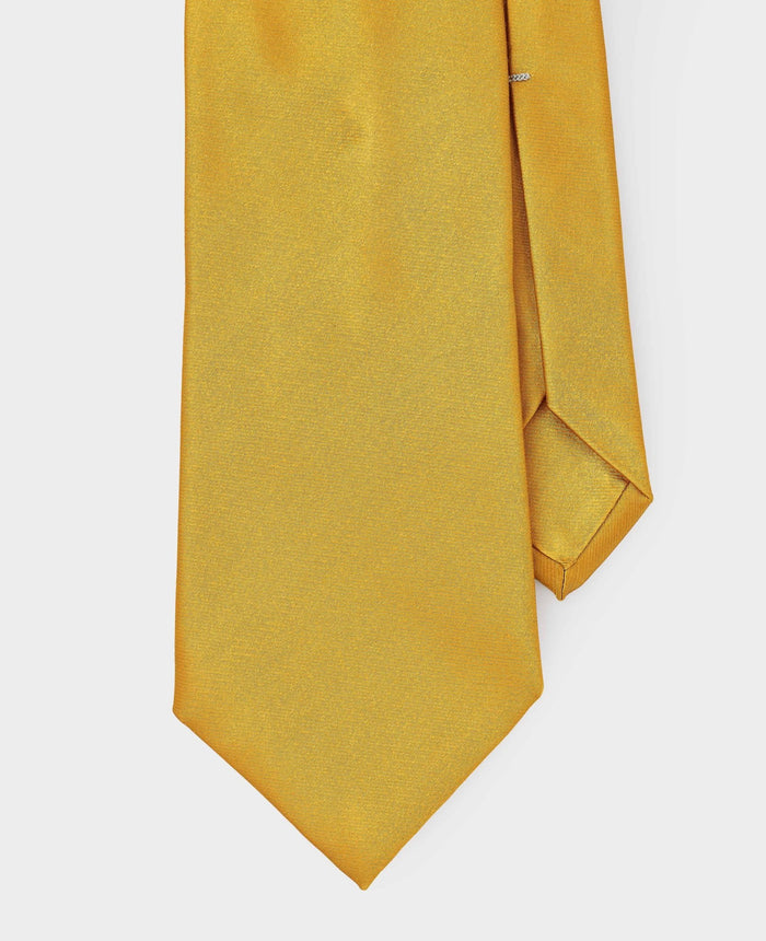 Men's Mustard Seven Fold Silk Tie