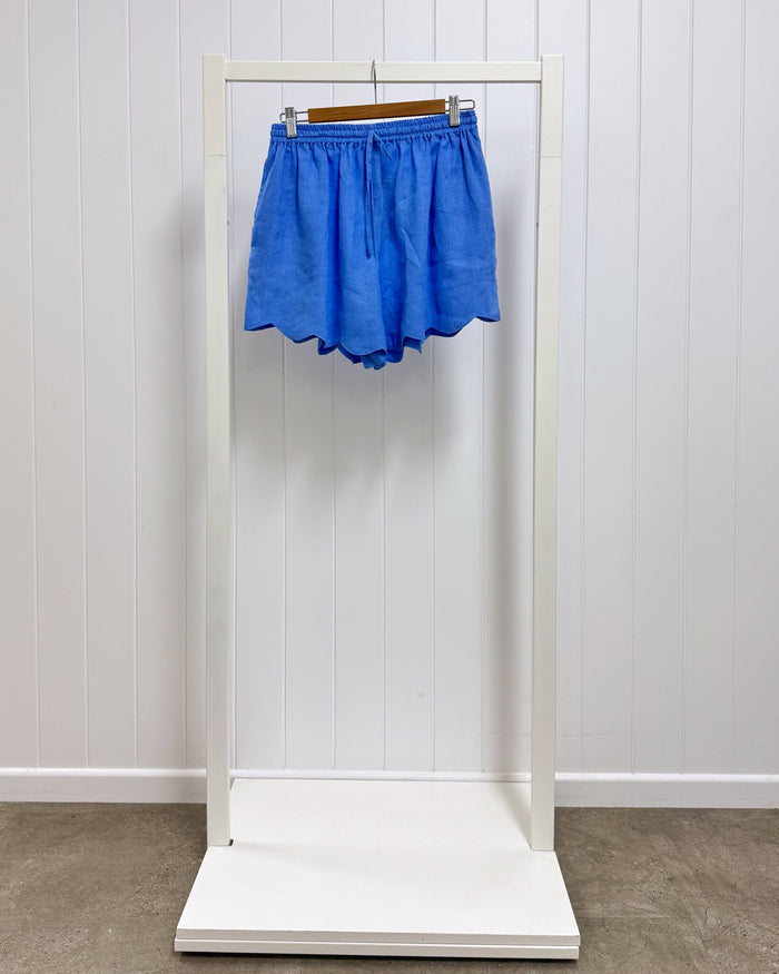 Nadia Shorts (Meadow Blue Linen)