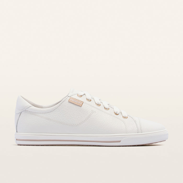 Nat III Women's Leather Sneaker White Pebbled | Women's Shoes Online | Gretel Lane