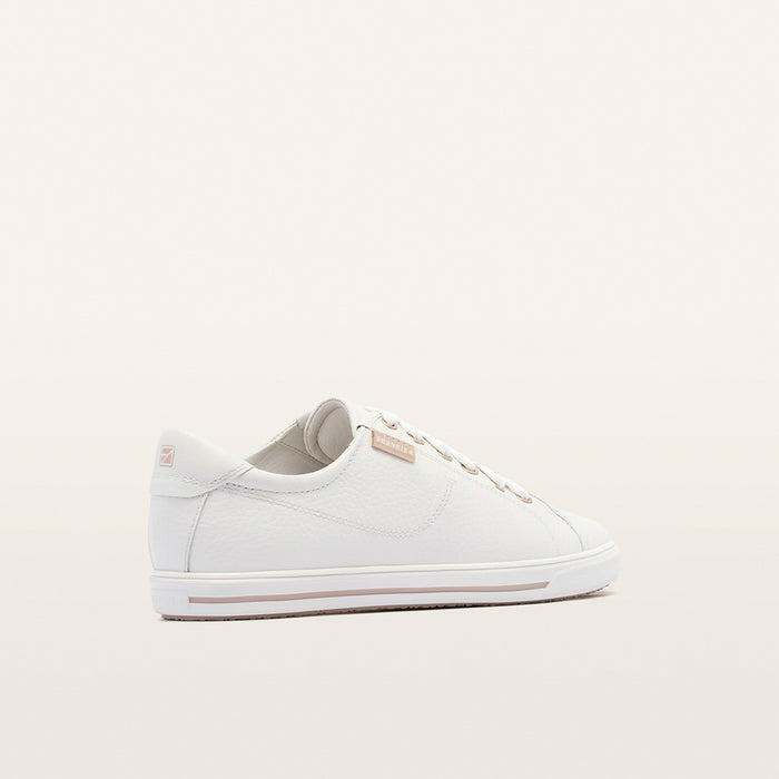Nat III Women's Leather Sneaker White Pebbled | Women's Shoes Online | Gretel Lane