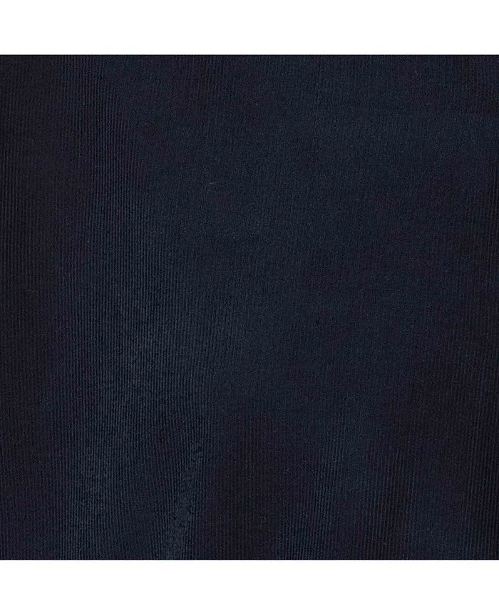 Men's Navy Cotton Babycord Classic Fit Casual Shirt fabric detail