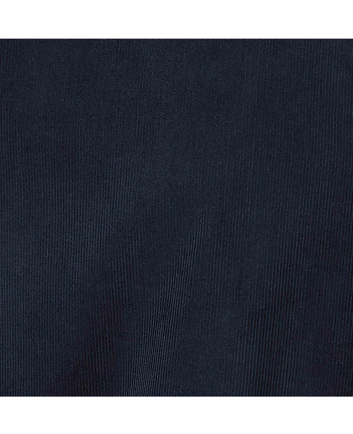 Men's Navy Cotton Babycord Slim Fit Button-Down Casual Shirt fabric detail