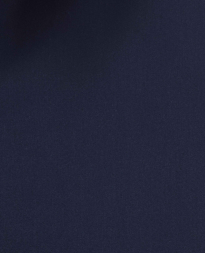 Men's Navy Cotton Twill Slim Fit Formal Shirt With Single Cuffs fabric detail