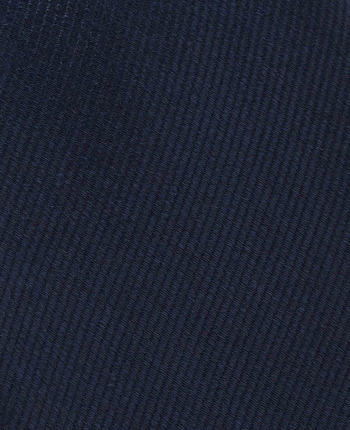 Navy Fine Twill Skinny Silk Tie