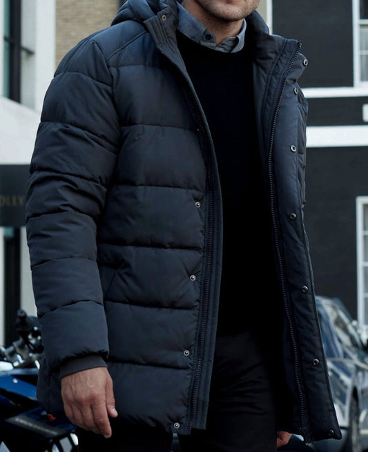Men's Navy 100% Recycled Puffer Jacket