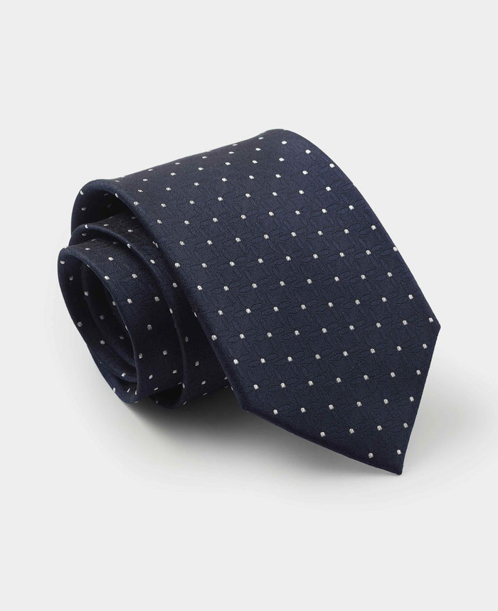 Men's Navy Spotted Silk Tie