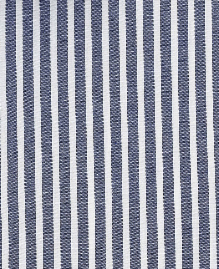Men's Navy Stripe Cotton Classic Fit Formal Shirt With Single Cuffs fabric detail