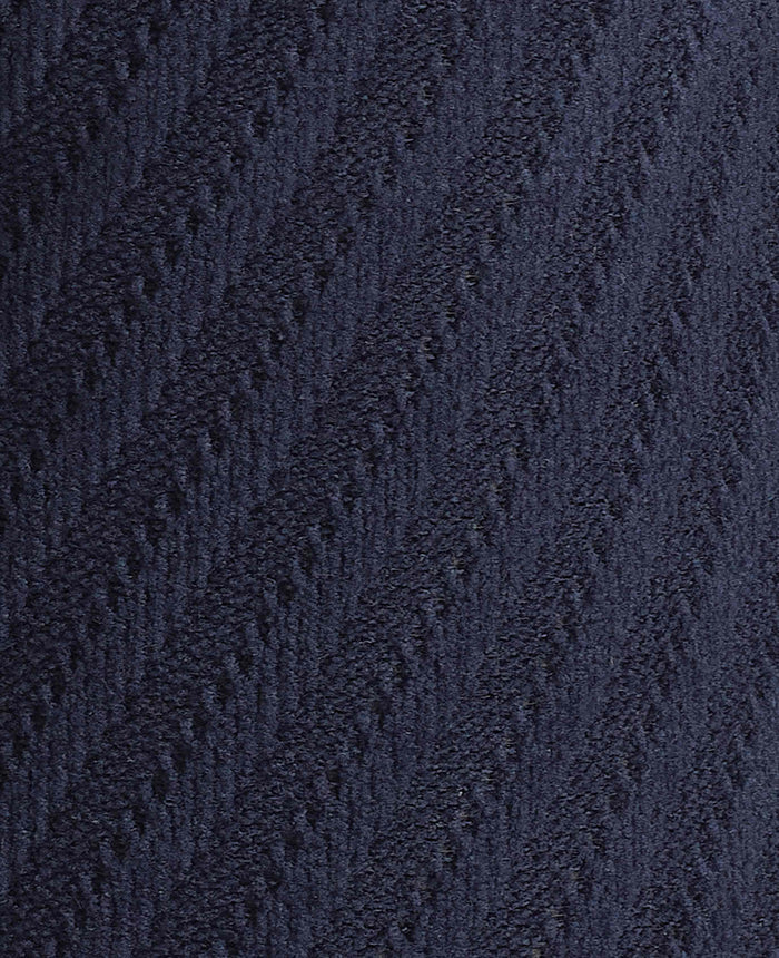 Men's Navy Textured Stripe Moccasin Slippers fabric detail