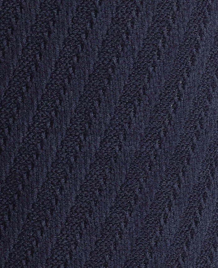 Men's Navy Textured Stripe Mule Slippers fabric detail