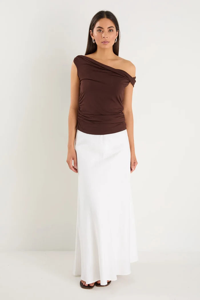 Nightlife Stretch Multi Fit Sleeveless Top (Chocolate)
