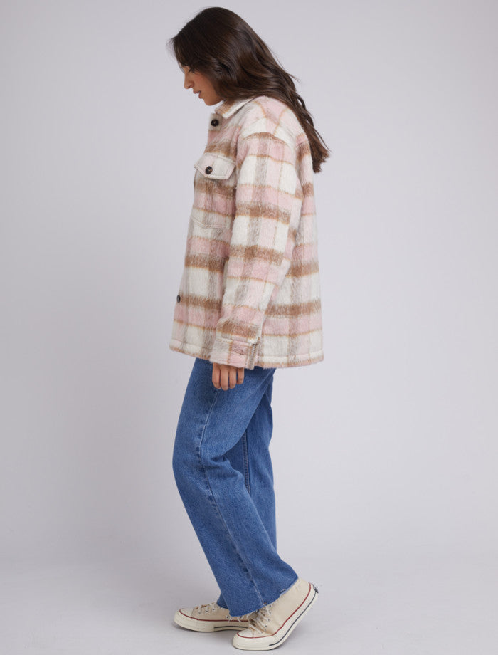 All About Eve Nina Brushed Check Shacket