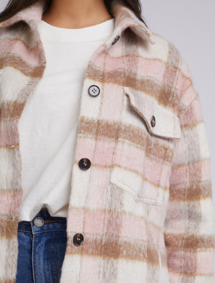 All About Eve brushed wool blend shacket
