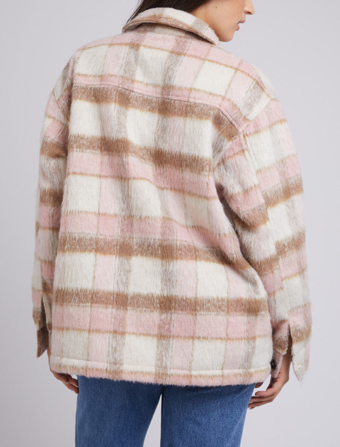 Soft brushed Wool Blend check jacket | All About Eve