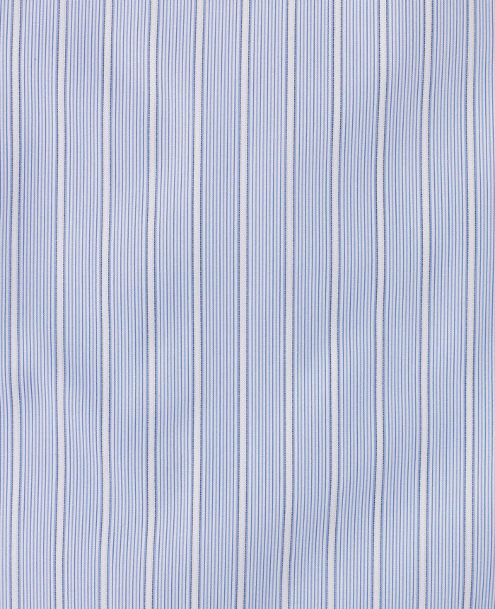 noah blue white stripe made to measure shirt fabric detail