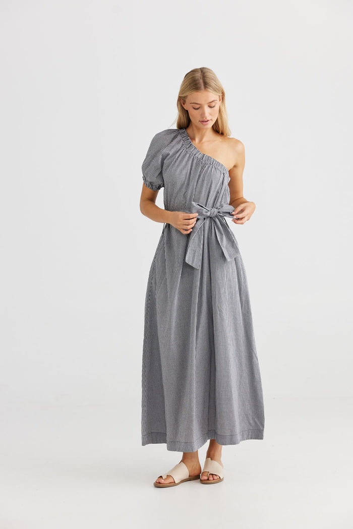 Nola Maxi Dress (Black Check)